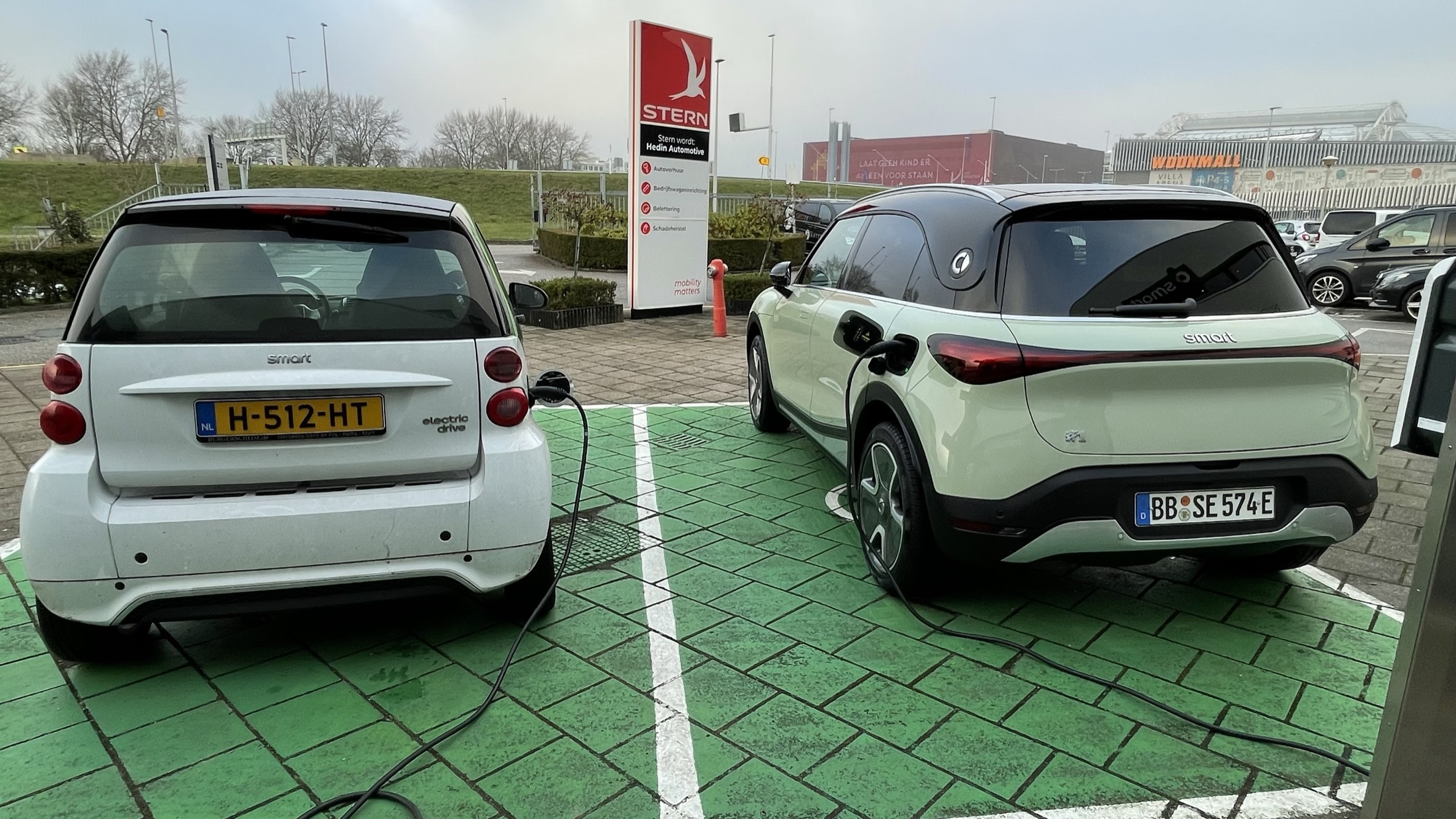 Smart #1 Pro+ in Amsterdam vergleich mit smart fortwo electric drive