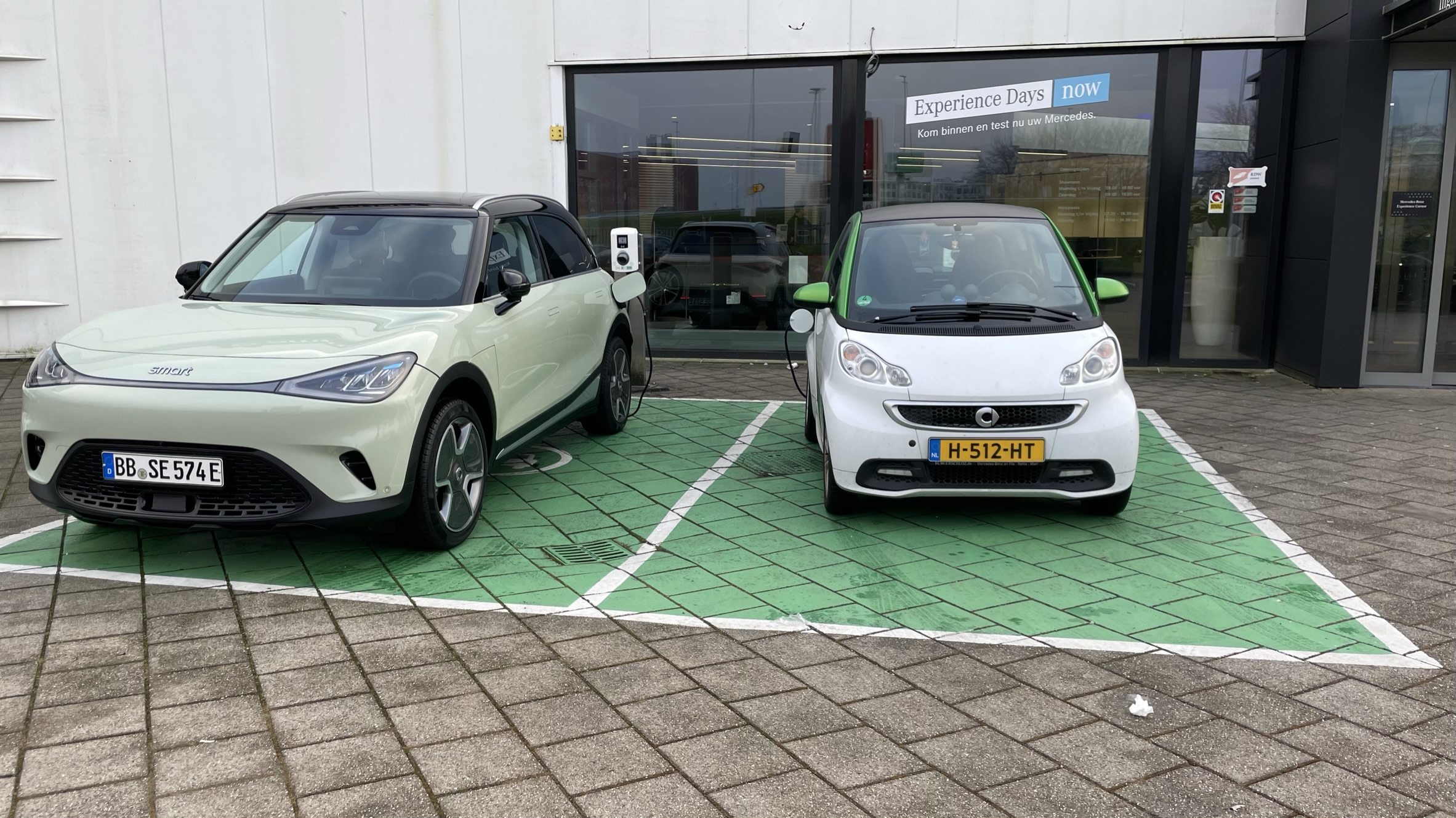 Smart #1 Pro+ in Amsterdam vergleich mit smart fortwo electric drive