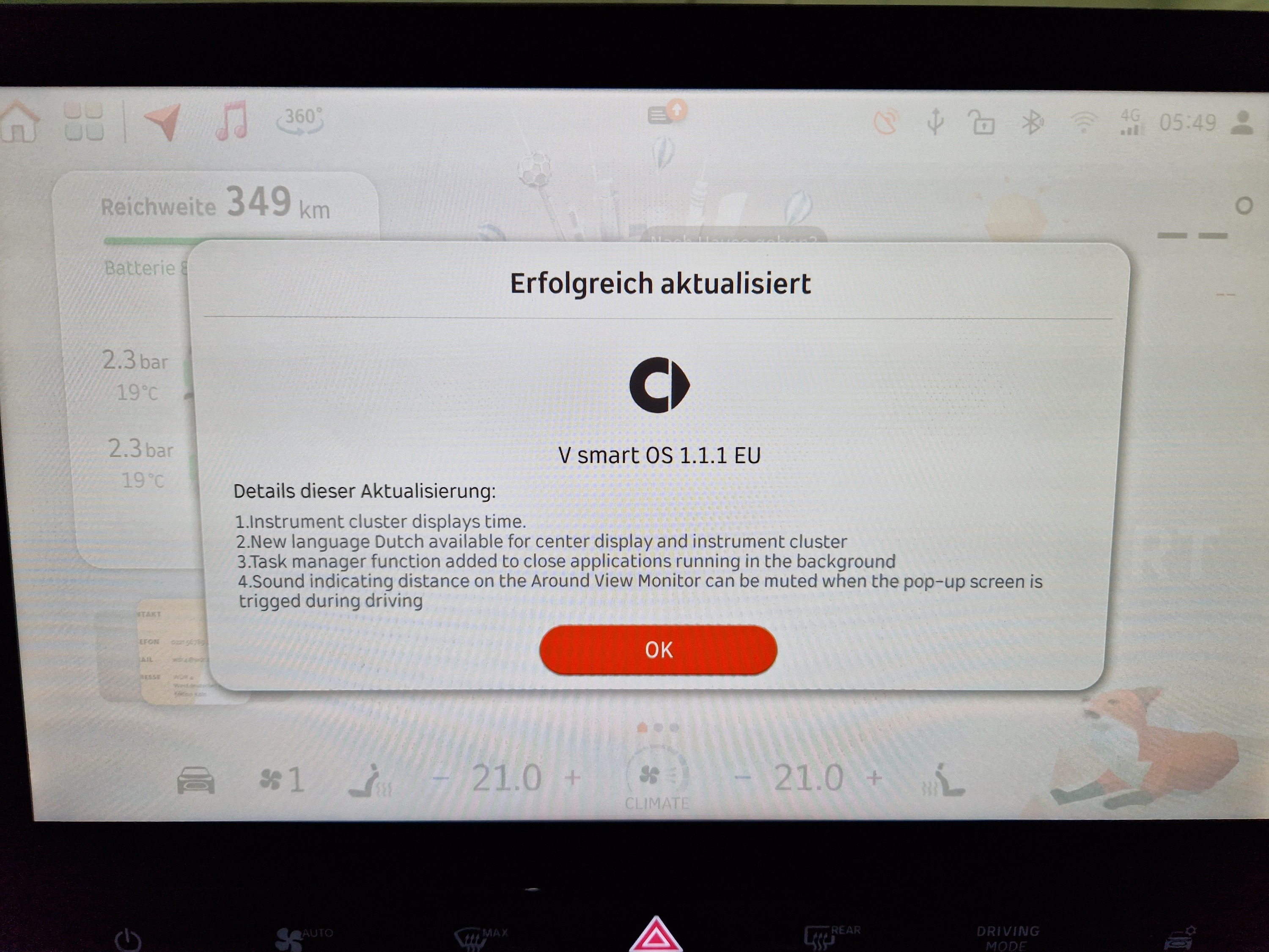 Installation auf 1.1.1 von 1.1.0 erfolgreich